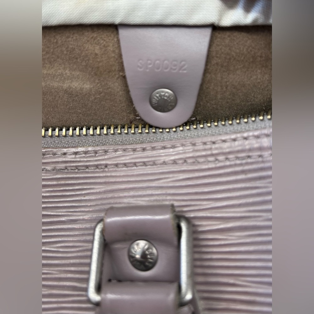 Rare Authentic Louis Vuitton Speedy 25 Lilac Gray Epi Leather - Picture 15 of 17